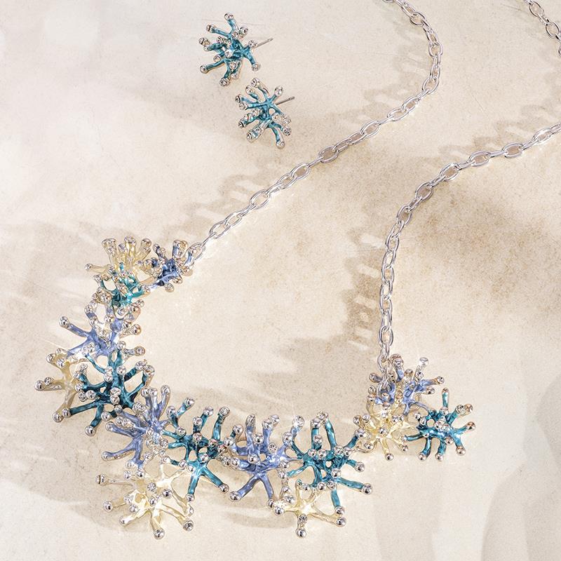 Summertime Special Coral Necklace & Earrings